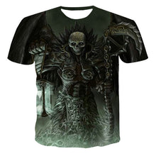 Load image into Gallery viewer, Fashion Summer T-Shirt Men 2021 3D Skull Printing Men's T-Shirt Breathable Streetwear Splicing Printing T Shirt Men XXS-6XL
