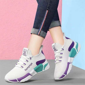 2020 Hot Sale Running Shoes Women Sport Shoes Outdoor Lace-up Platform Sneakers Air Mesh Breathable Walking Jogging Gym Trainers