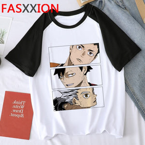 Oya Oya Oya Haikyuu T Shirt Men Kuroo Anime Shirt Fly High Graphic Tees Cool Karasuno Japanese Cartoon T-shirt Tops Unisex Male