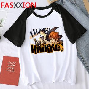 Oya Oya Oya Haikyuu T Shirt Men Kuroo Anime Shirt Fly High Graphic Tees Cool Karasuno Japanese Cartoon T-shirt Tops Unisex Male