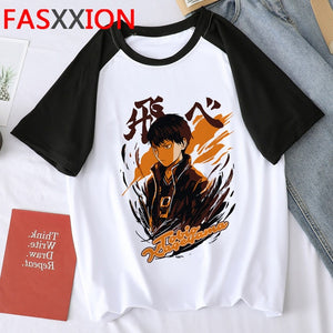 Oya Oya Oya Haikyuu T Shirt Men Kuroo Anime Shirt Fly High Graphic Tees Cool Karasuno Japanese Cartoon T-shirt Tops Unisex Male