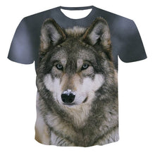 Load image into Gallery viewer, 2020 Summer NewFunny 3d T Shirt Summer Hipster Short Sleeve Tee Tops A Wolf in the snow T-Shirts Short sleeve tops