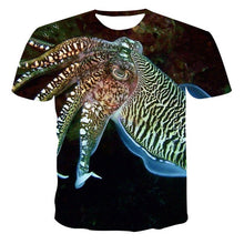 Load image into Gallery viewer, 2020 Summer NewFunny 3d T Shirt Summer Hipster Short Sleeve Tee Tops A Wolf in the snow T-Shirts Short sleeve tops