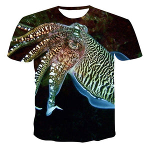 2020 Summer NewFunny 3d T Shirt Summer Hipster Short Sleeve Tee Tops A Wolf in the snow T-Shirts Short sleeve tops