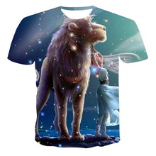 Load image into Gallery viewer, 2020 Summer NewFunny 3d T Shirt Summer Hipster Short Sleeve Tee Tops A Wolf in the snow T-Shirts Short sleeve tops