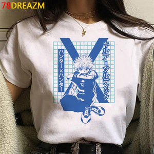 Japanese Anime Hunter X Hunter T Shirt Men Hisoka Funny Cartoon T-shirt Summer Casuao Tshirt Kawaii Killua Graphic Tees Male