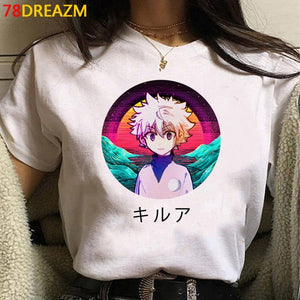 Japanese Anime Hunter X Hunter T Shirt Men Hisoka Funny Cartoon T-shirt Summer Casuao Tshirt Kawaii Killua Graphic Tees Male