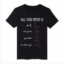 Load image into Gallery viewer, Funny Mathematics Pun Pattern Tshirt Short-sleeved Cotton T-Shirt Women Tee All You Need Is Love Equations Japanes Men Tee Shirt