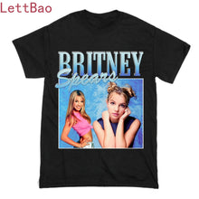 Load image into Gallery viewer, Britney Spears beautiful photo Men's Black T-shirt hipster cotton casual tshirt men harajuku short sleeve tops tee S-3XL