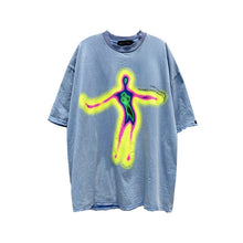 Load image into Gallery viewer, UNCLEDONJM Distorted Portrait Printing Short-Sleeved T-shirt Hip-Hop Summer streetwear oversized retro men t shirt NF-NB107