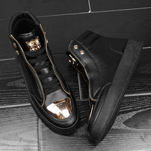 Load image into Gallery viewer, Off-Bound Men Ankle Boots High-cut Sneakers Basketball Shoes Leopard Platform Skate Sport Training Shoes Men Casual Shoes