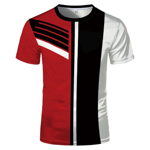 Fashion new 3D printing summer hot sale short-sleeved round neck men and women same sports T-shirt