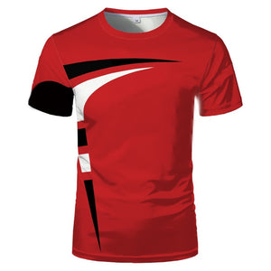 Fashion new 3D printing summer hot sale short-sleeved round neck men and women same sports T-shirt