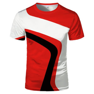 Fashion new 3D printing summer hot sale short-sleeved round neck men and women same sports T-shirt