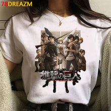 Load image into Gallery viewer, 2021 Hot Anime Final Season  Attack on Titan T Shirt Men Kawaii Summer Tops Titans Attack Graphic Tees Levi Harajuku Tshirt Male