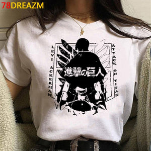 2021 Hot Anime Final Season  Attack on Titan T Shirt Men Kawaii Summer Tops Titans Attack Graphic Tees Levi Harajuku Tshirt Male