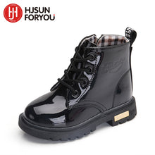 Load image into Gallery viewer, 2021 New Winter Children Shoes PU Leather Waterproof Martin Boots Kids Snow Boots Brand Girls Boys Rubber Boots Fashion Sneakers