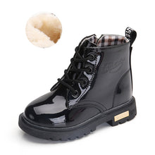 Load image into Gallery viewer, 2021 New Winter Children Shoes PU Leather Waterproof Martin Boots Kids Snow Boots Brand Girls Boys Rubber Boots Fashion Sneakers