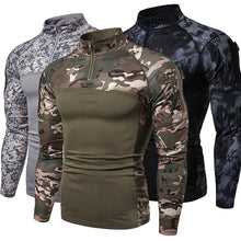 Load image into Gallery viewer, New mens Camouflage Tactical Military Clothing Combat Shirt Assault long sleeve Tight T shirt Army Costume