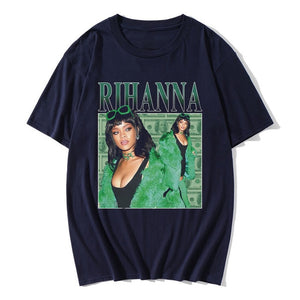 Summer Fashion T Shirts Rihanna Harajuku Men T Shirt Cotton Funny Oversized T Shirt Boyfriend Gift Black XS To 3XL Streetwear