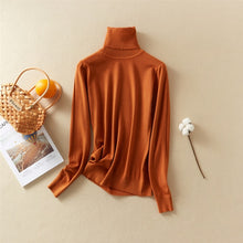 Load image into Gallery viewer, Marwin New-Coming Autumn Winter Tops Solid Turn-Down Collar Pullovers Female Thick Turtleneck Knitted High Street  Women Sweater