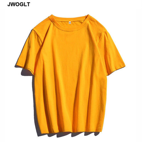 Summer New 100% Cotton Soft Mens T Shirts Casual Short Sleeve O-Neck Regular Fit Black White Yellow Basic Tops Tees M-4XL