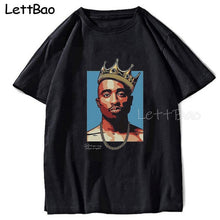 Load image into Gallery viewer, Tupac 2pac Hip Hop Funny T-shirt T Shirt Men Vintage Graphic Novelty Streetwear T Shirt Punk Custom Summer Japanese Kpop Clothes