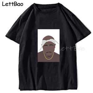 Tupac 2pac Hip Hop Funny T-shirt T Shirt Men Vintage Graphic Novelty Streetwear T Shirt Punk Custom Summer Japanese Kpop Clothes