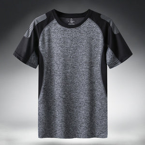 Quick Dry Sport T Shirt Men 2021 Short Sleeves Summer Casual Cotton Plus Asian Size M-5XL 6XL 7XL Top Tees GYM Tshirt Clothes
