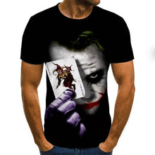 Load image into Gallery viewer, 2021 New Clown T-shirt Men&#39;s Clown Face Tops Funny Clown Shirt Round Neck Fashion Streetwear 3D Clown Short Sleeve Sleeve Style