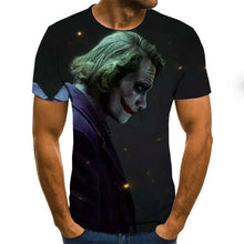 Load image into Gallery viewer, 2021 New Clown T-shirt Men&#39;s Clown Face Tops Funny Clown Shirt Round Neck Fashion Streetwear 3D Clown Short Sleeve Sleeve Style