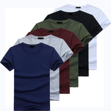 Load image into Gallery viewer, 2021 6pcs/lot High Quality Fashion Men&#39;s T-Shirts Casual Short Sleeve T-shirt Mens Solid Casual Cotton Tee Shirt Summer Clothing