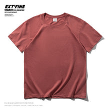 Load image into Gallery viewer, Extfine 100% Combed Cotton Short Sleeve T-shirt Men 2021 Summer Casual Tshirt Women Basic Harajuku Soft T Shirt Tops Tee