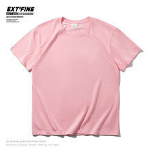 Load image into Gallery viewer, Extfine 100% Combed Cotton Short Sleeve T-shirt Men 2021 Summer Casual Tshirt Women Basic Harajuku Soft T Shirt Tops Tee