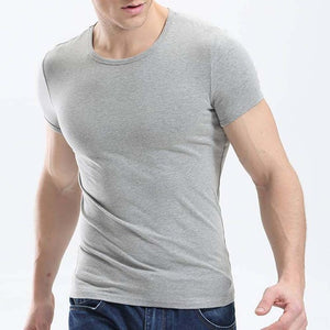 2021 New Tops Men T Shirt Fitness T-shirts Mens V neck Man T-shirt For Male Tshirts M-4XL Plue Size B0667