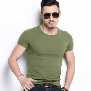 2021 New Tops Men T Shirt Fitness T-shirts Mens V neck Man T-shirt For Male Tshirts M-4XL Plue Size B0667