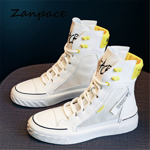 ZANPACE 2021 Platform Women's Sneakers Spring Canvas Lace-Up Vulcanized Shoes Summer Breathable White Casual Women's Sport Shoes