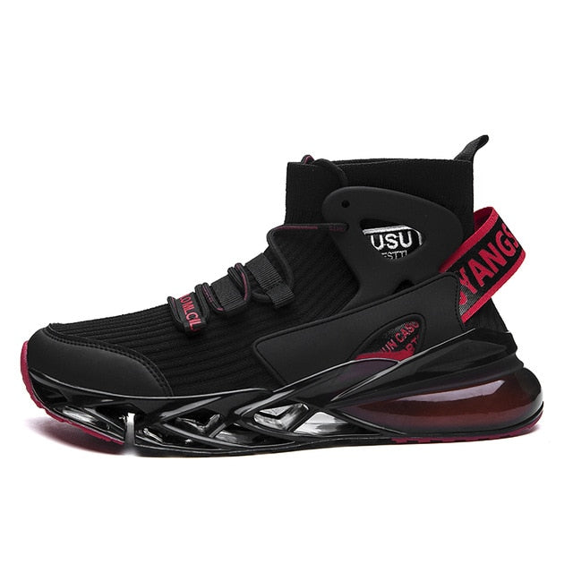 High-Top Blade Sock Sneakers Running Shoes For Men Air Cushion Outdoor Jogging Zapatillas Mesh Breathable Male Zapatos Brand New