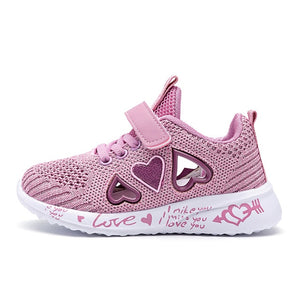 2021 Girls Casual Shoes Light Mesh Sneakers Kids Summer Children Fashion Tenis Cute Sport Cartoon Female Running Sock Footwear