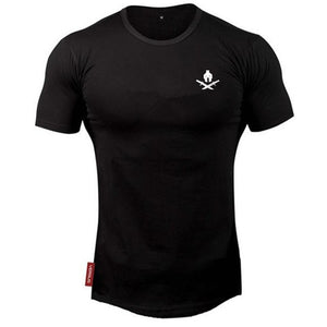 2021 New brand Clothing fitness Running t shirt men O-neck t-shirt cotton bodybuilding Sport shirts tops gym men t shirt