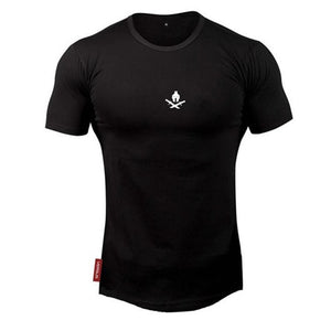 2021 New brand Clothing fitness Running t shirt men O-neck t-shirt cotton bodybuilding Sport shirts tops gym men t shirt