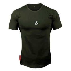 2021 New brand Clothing fitness Running t shirt men O-neck t-shirt cotton bodybuilding Sport shirts tops gym men t shirt