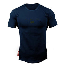 Load image into Gallery viewer, 2021 New brand Clothing fitness Running t shirt men O-neck t-shirt cotton bodybuilding Sport shirts tops gym men t shirt