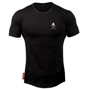 2021 New brand Clothing fitness Running t shirt men O-neck t-shirt cotton bodybuilding Sport shirts tops gym men t shirt