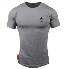 Load image into Gallery viewer, 2021 New brand Clothing fitness Running t shirt men O-neck t-shirt cotton bodybuilding Sport shirts tops gym men t shirt