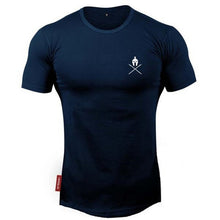 Load image into Gallery viewer, 2021 New brand Clothing fitness Running t shirt men O-neck t-shirt cotton bodybuilding Sport shirts tops gym men t shirt