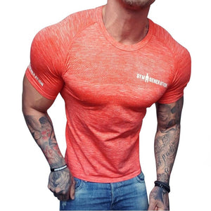 2021 New Quick Dry Running T-shirt Fitness Tight Short Sleeve T-Shirts men  Compression T-shirt Sport Shirt Men Gym T Shirt 3XL