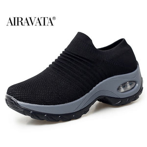 Women's walking shoes Fashion Casual Sport Shoes Sneakers Autumn Platform Flat Slip-on Comfortable Outdoor