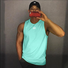 Load image into Gallery viewer, 2021 Mens fitness gyms Tank top men Fitness sleeveless shirt Male mesh breathable Sports vest Undershirt Gyms Running vest men