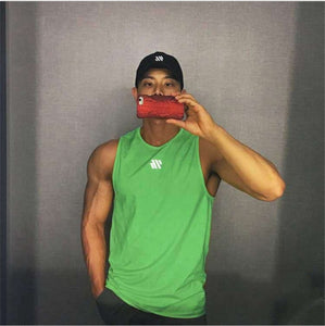 2021 Mens fitness gyms Tank top men Fitness sleeveless shirt Male mesh breathable Sports vest Undershirt Gyms Running vest men